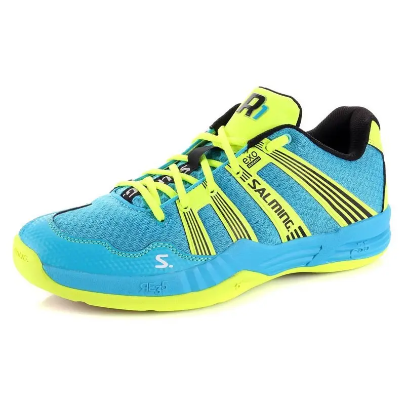 SALMING RACE R1 2.0 CYAN / FLUOYELLOW