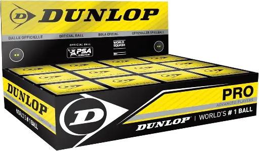 PACK 12 BALLES SQUASH DUNLOP PRO